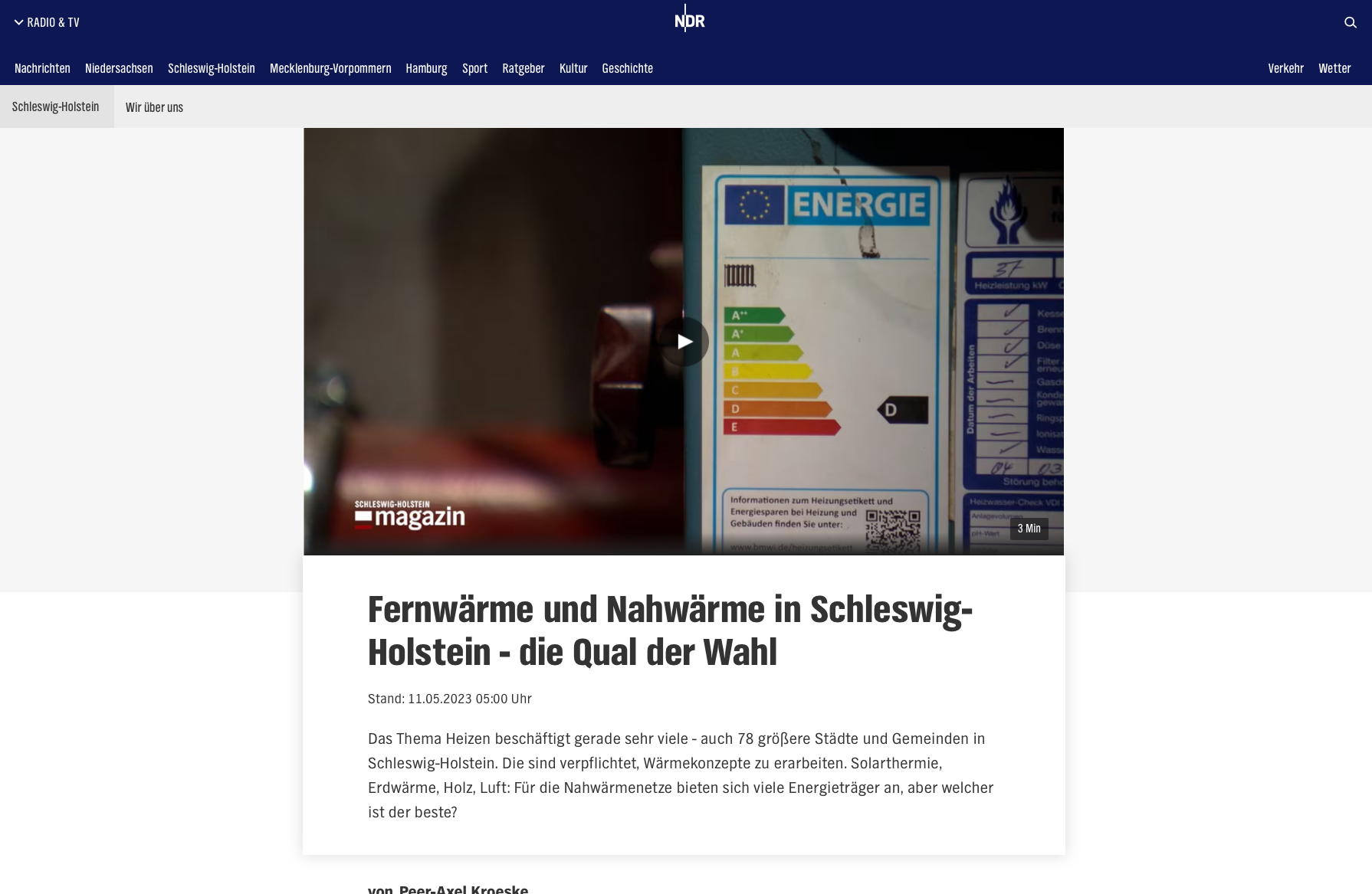 Fernwärme und Nahwärme in Schleswig-Holstein - die Qual der Wahl